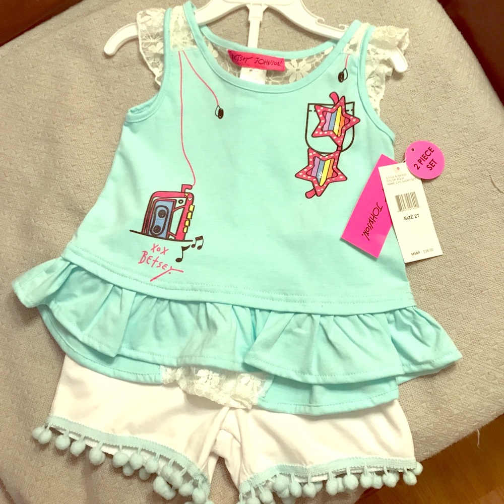 Betsy Johnson Size 2T two piece summer outfit