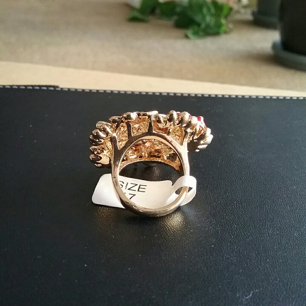 Butterfly Garden Enamelled Ring - Picture 5 of 6