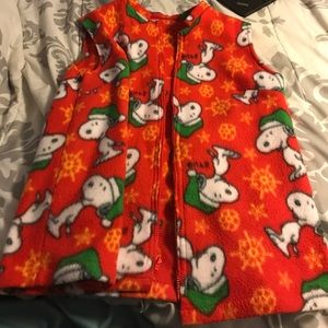 🔴Handmade Snoopy fleece vest