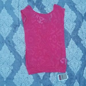 Pink Reebok tee