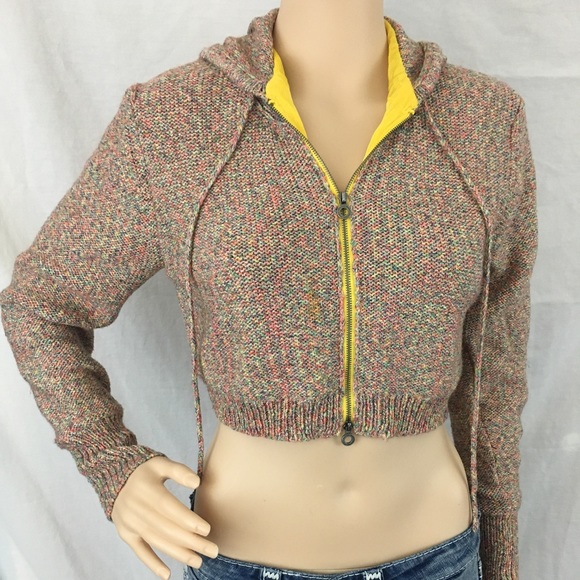 One Girl Who Sweaters - ONE GIRL WHO Anthropologie Crop-Top Sweater Jacket