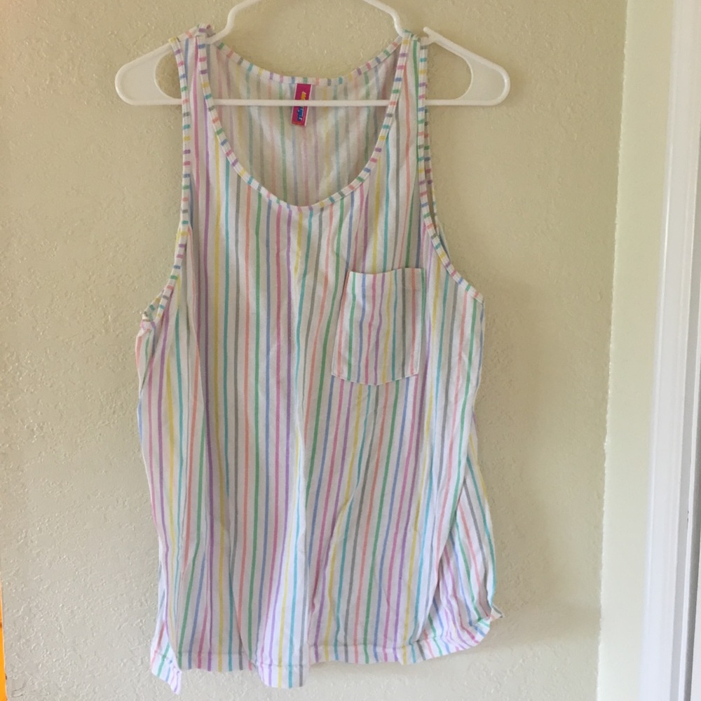 American Apparel Rainbow Striped Top