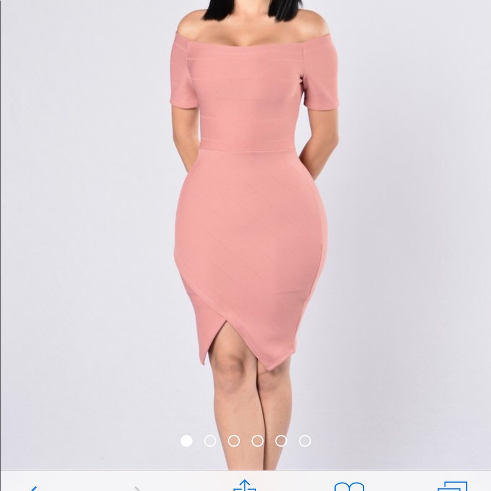MAUVE PINK OFF THE SHOULDER DRESS
