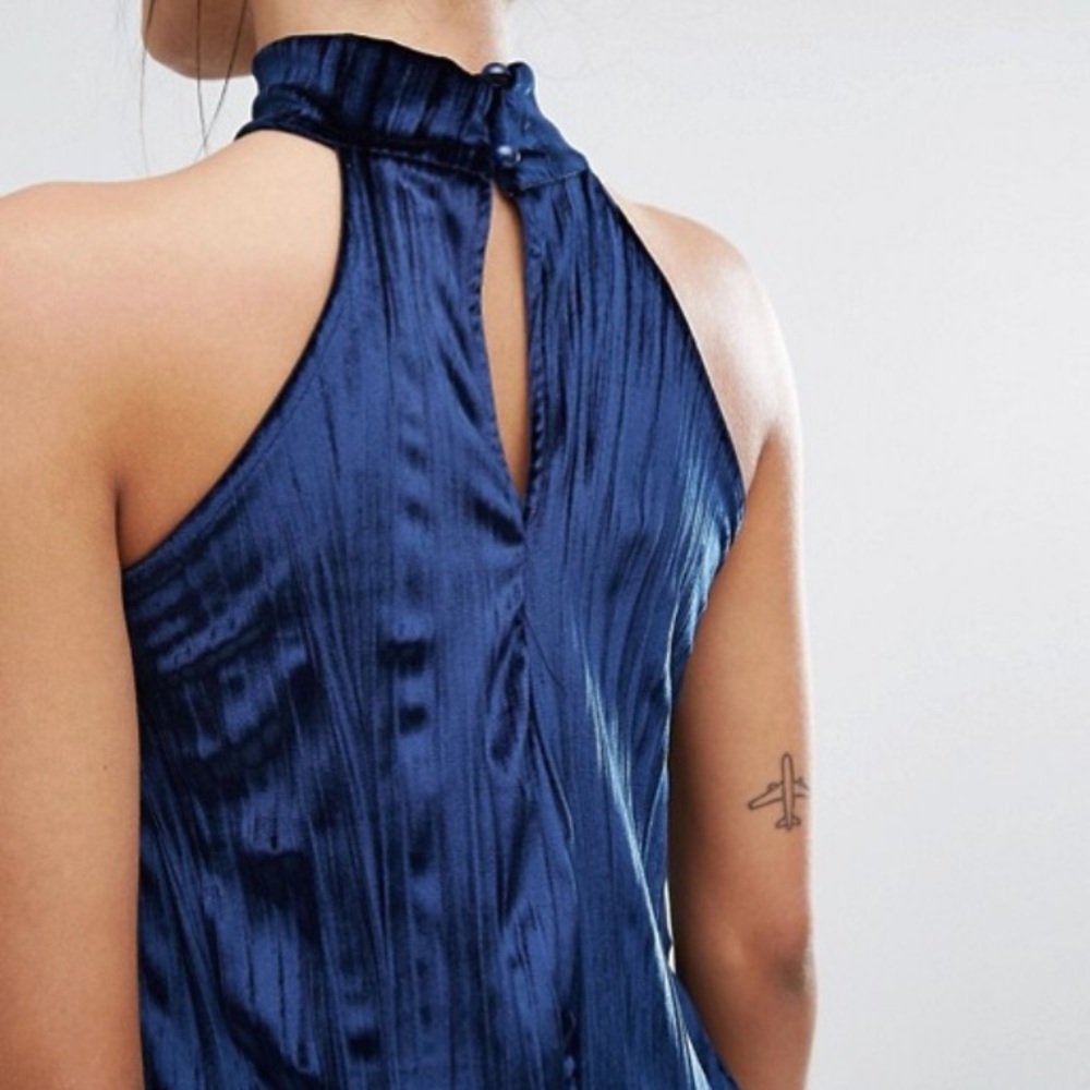 NWT ASOS Velvet Swing Dress - Picture 4 of 7