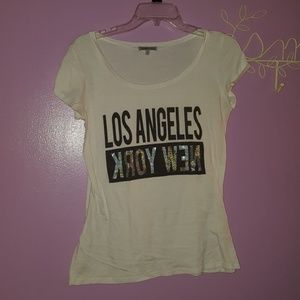 White Los Angeles/New York shirt