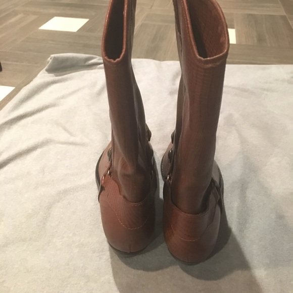 L.J. Simone Womens Chestnut Brown Cowboy Boots sz 8 - Picture 4 of 8