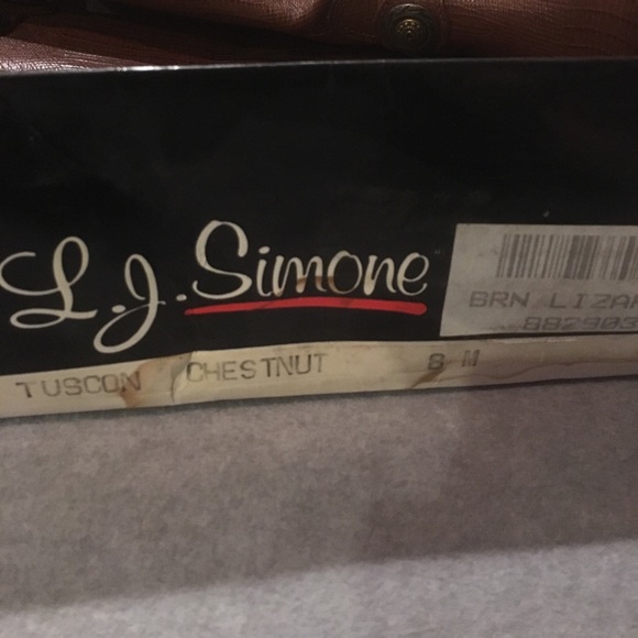 L.J. Simone Womens Chestnut Brown Cowboy Boots sz 8 - Picture 8 of 8