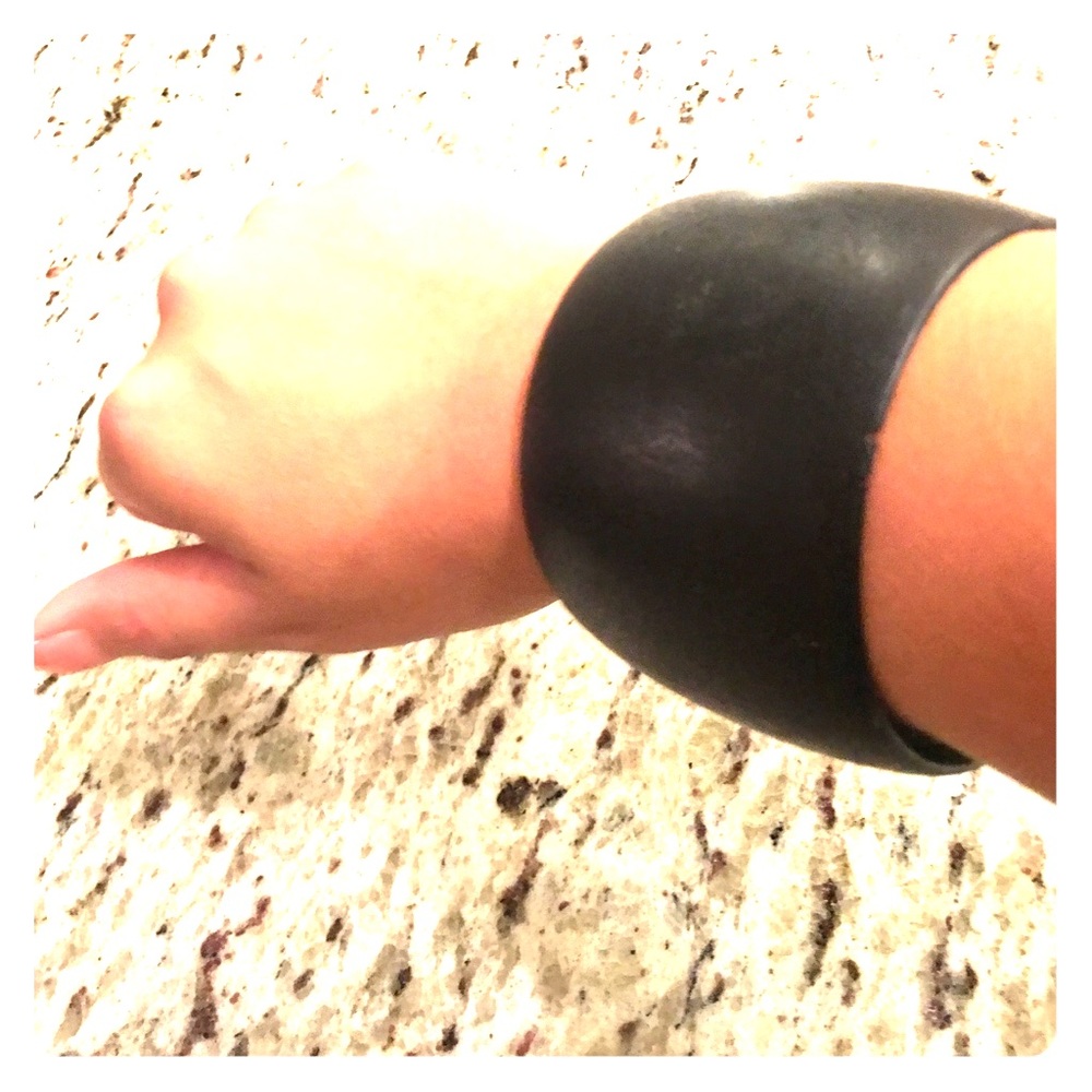 Black wooden cuff bracelet