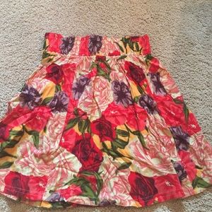 Super cute bright floral circle skirt