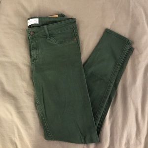 Abercrombie & Fitch Green Skinny Leg Denim