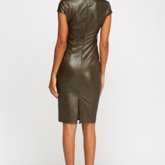 Faux Leather Midi Dress - Picture 3 of 3