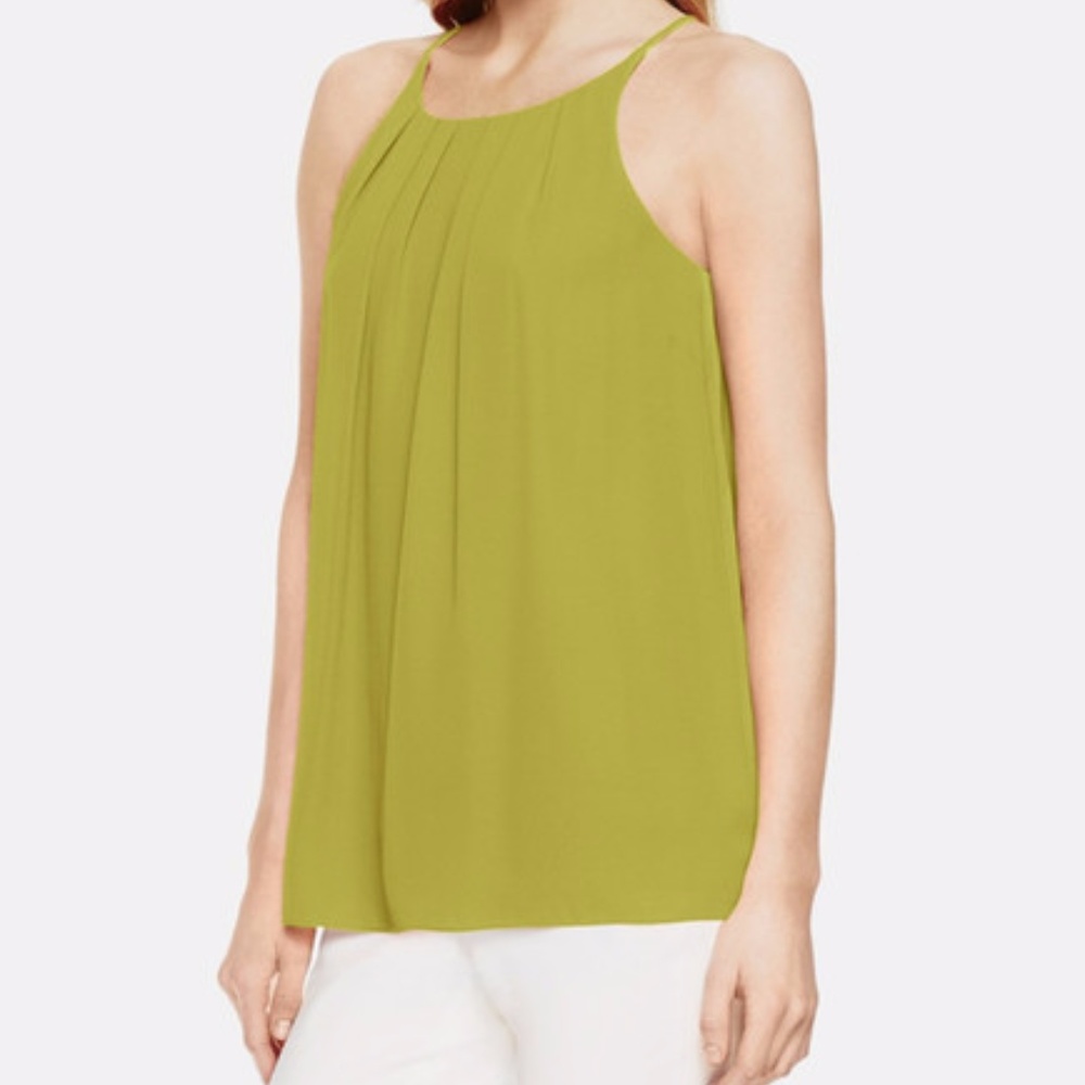 Vince Camuto Pleat Front Georgette Tank