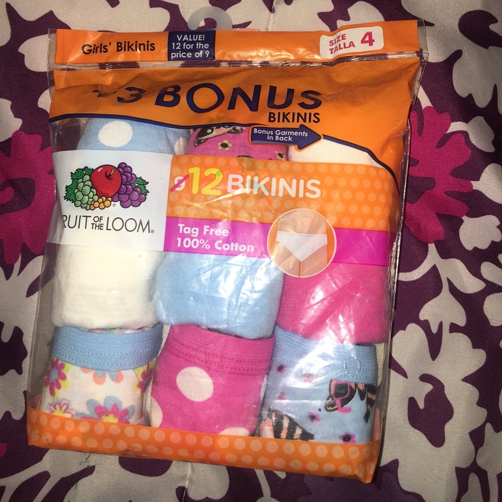 Fruit of the Loom bikini style panties size 4