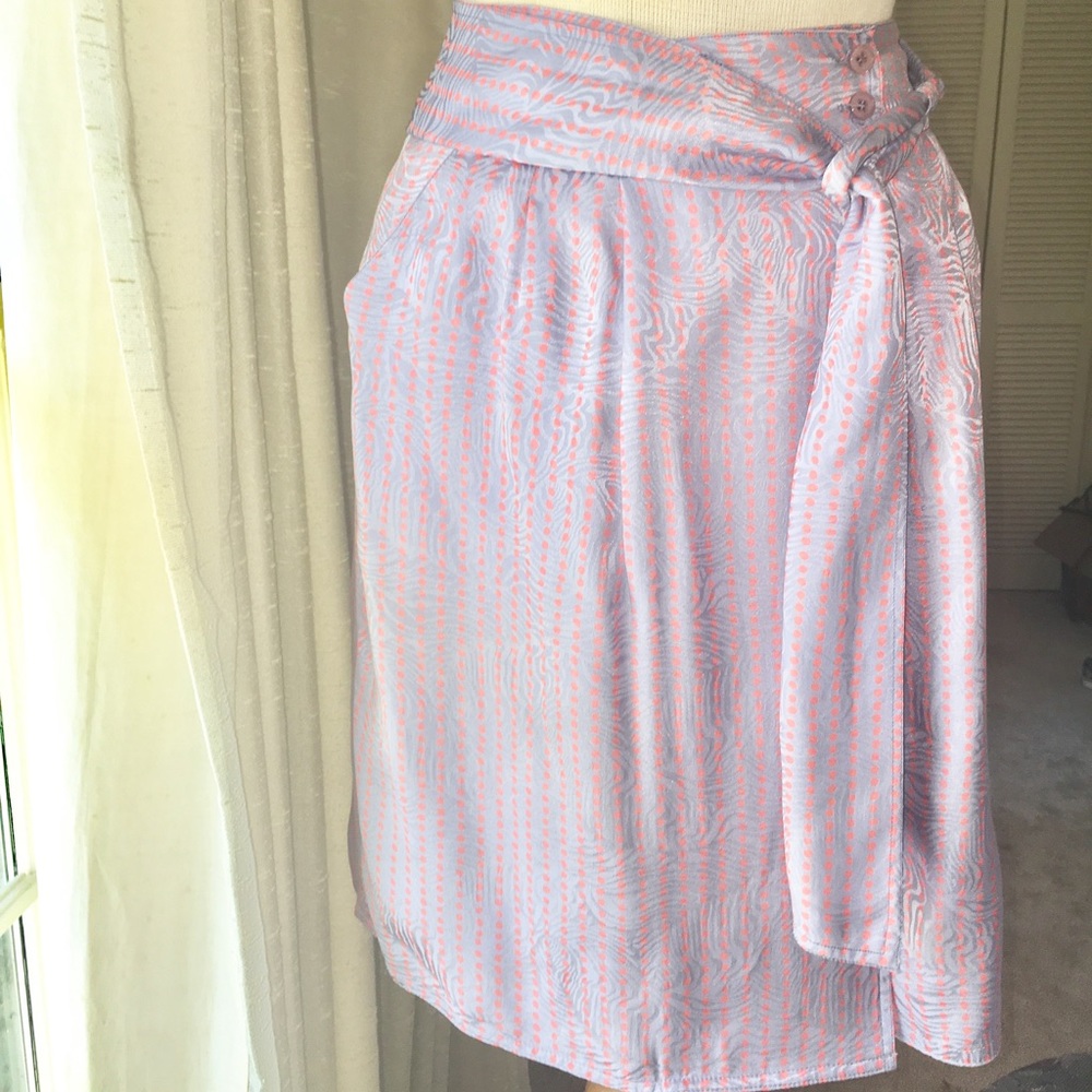 Vintage Silk Skirt with Tie