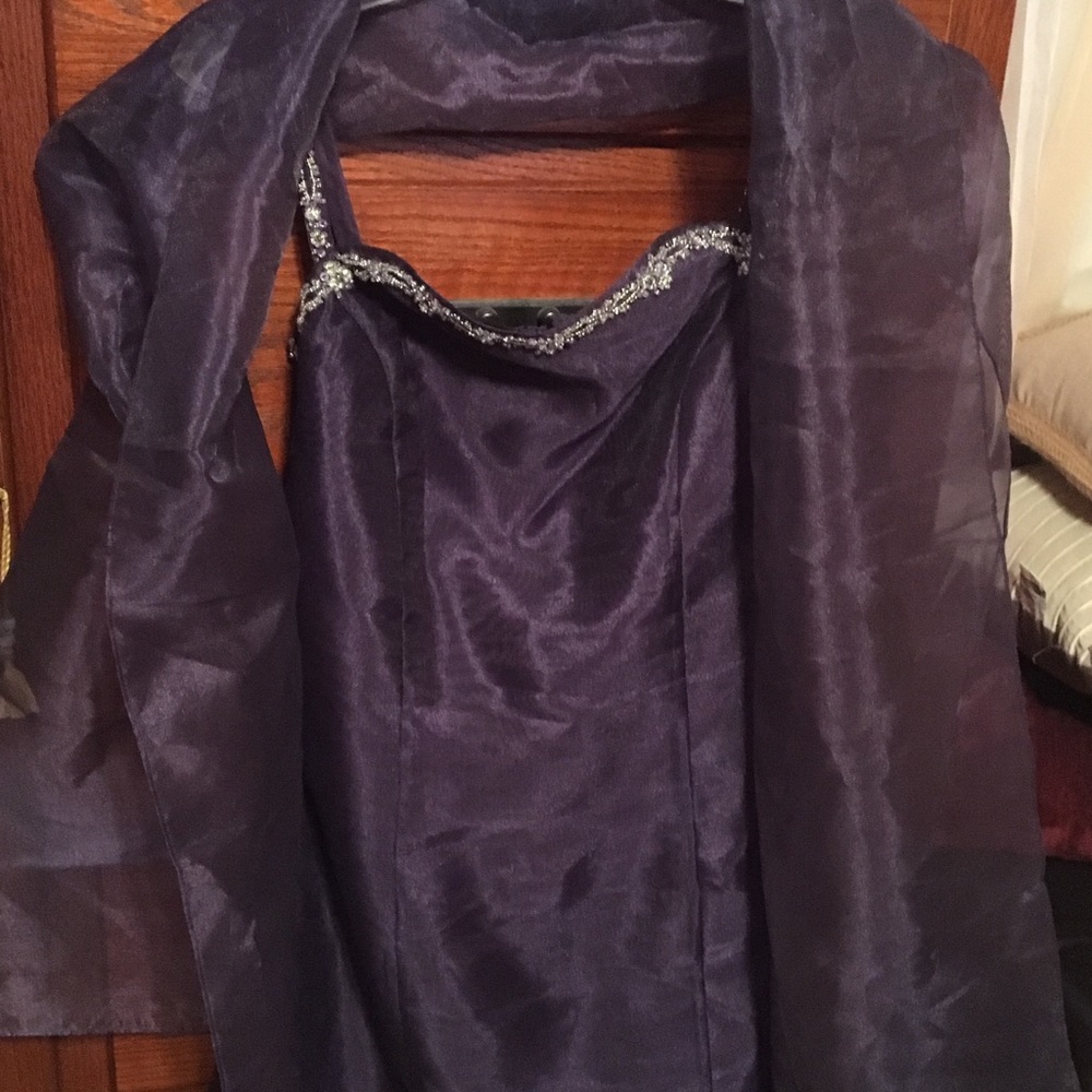Purple cocktail/homecoming dress size girls’ 10/12 - Picture 5 of 8