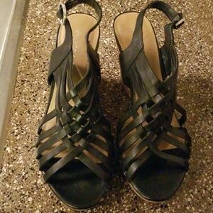 Black Franco Sarto Wedges