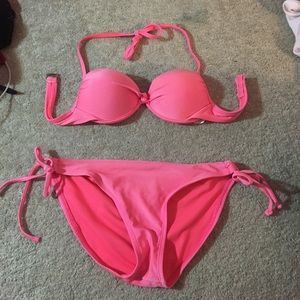 Target hot pink push up bathing suit/bikini