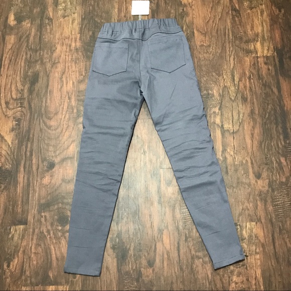 Umgee brand charcoal Moto Jeggings - NWT boutique - Picture 5 of 6