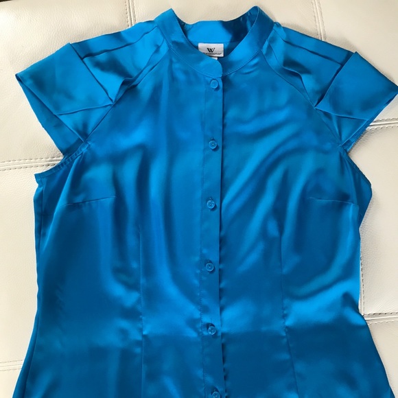 WORTHINGTON short sleeve button up top - Picture 5 of 7