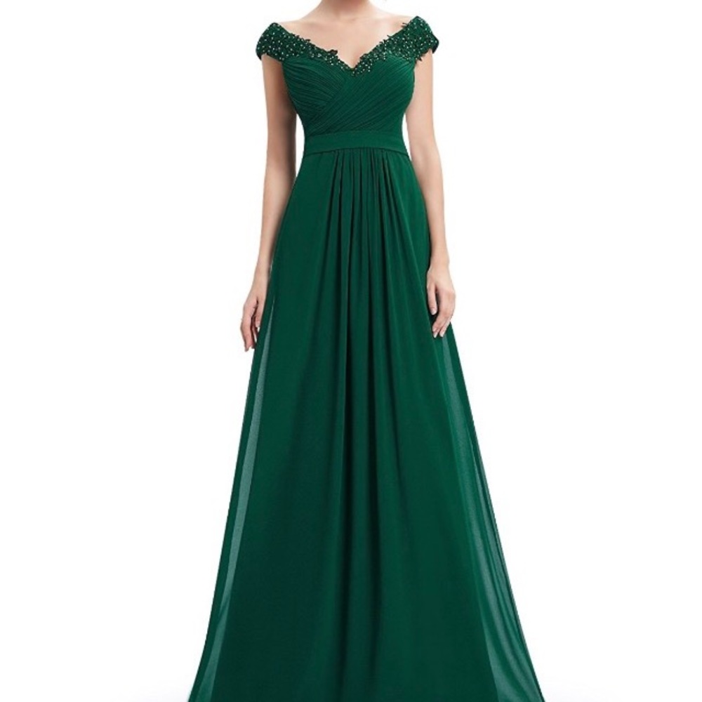 Ever Pretty Green Off The Shoulder Dress
