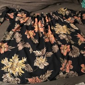 Plus size off the shoulder shirt