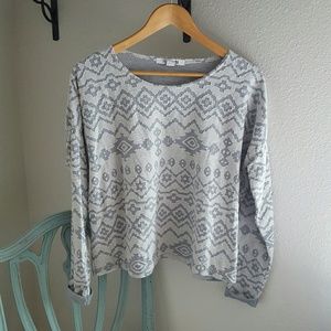 🔖SALE! Forever 21 Tribal terry sweatshirt crew