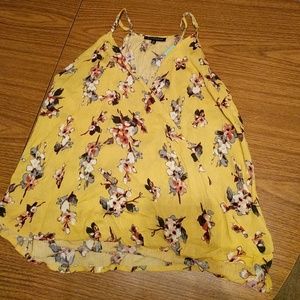 Mustard floral tank