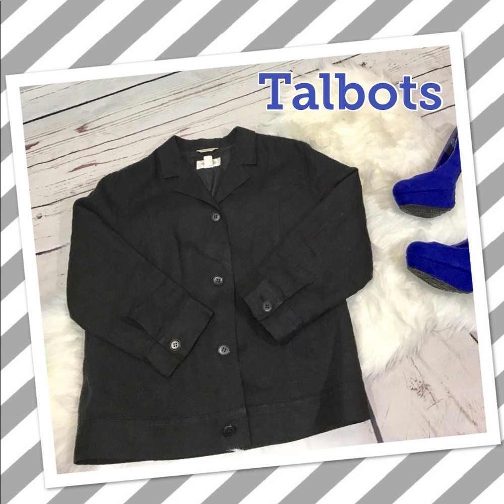 Talbots Irish Linen black size 4 blazer