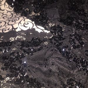 Lace beaded crop top