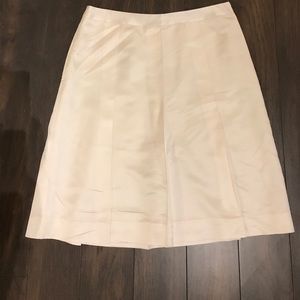 Banana Republic White Silk Skirt