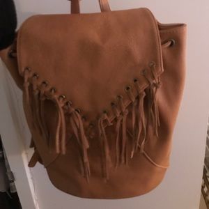 Nordstrom backpack tan fringe