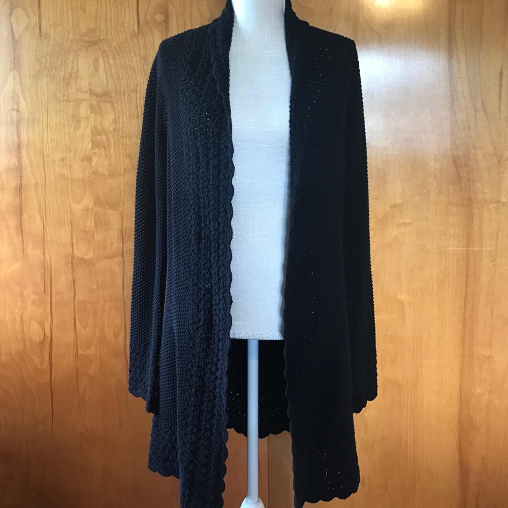 NINE WEST- LONG BLACK SWEATER- SIZE SMALL