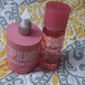 PINK body spray and lotion