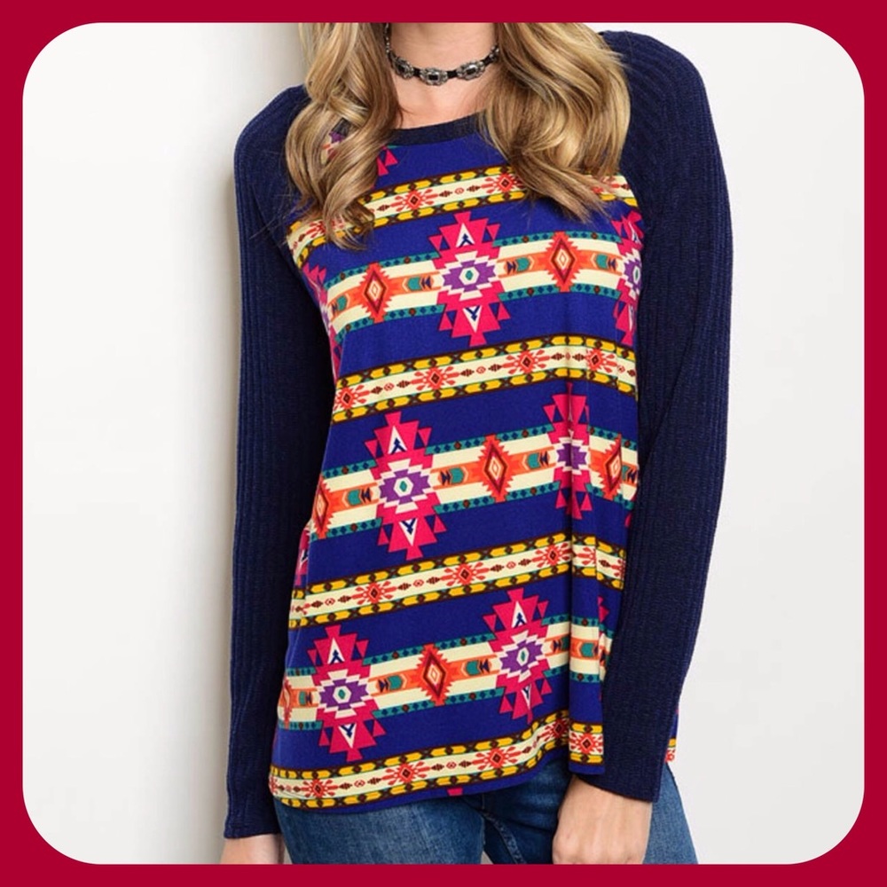 Tribal Slub Knit Top(MADE USA)