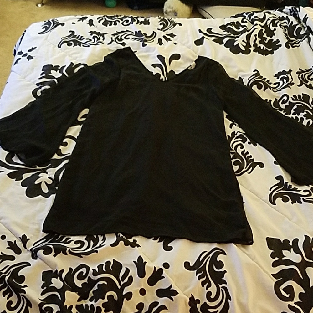 Black long sleeved blouse