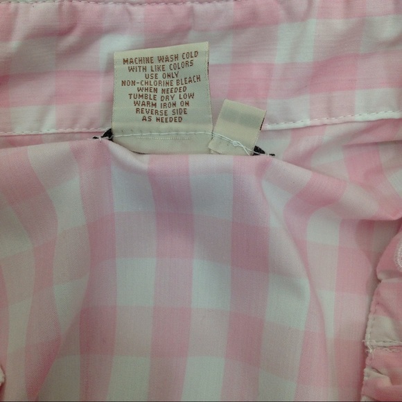 LAL Pink/White Gingham Dress/Tunic w/Ruffle Front - Picture 7 of 8