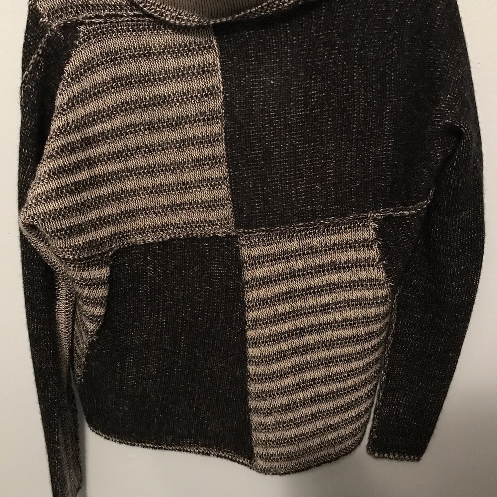 Cabi Patchwork Sweater Circle Cardigan - image 3