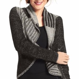 CAbi Patchwork Sweater Circle Cardigan