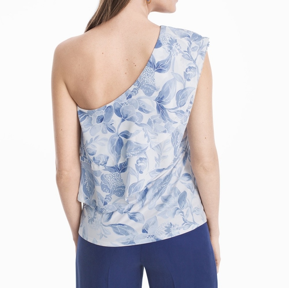 ONE-SHOULDER FLORAL TOP