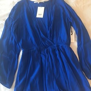 Lovers & Friends long sleeves blue romper