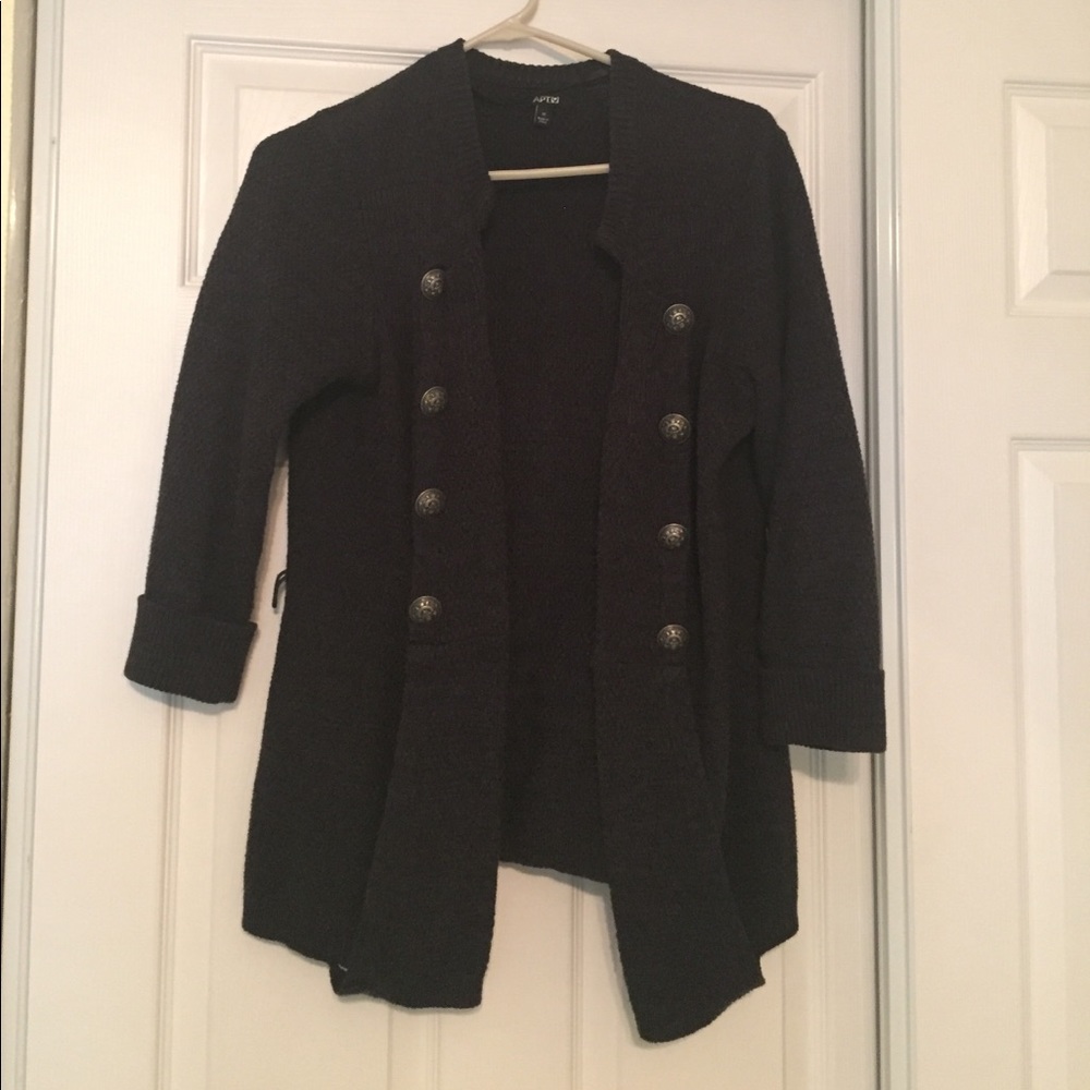 Navy blue long cardigan
