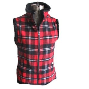 NWT Woolrich Plaid Vest Coat