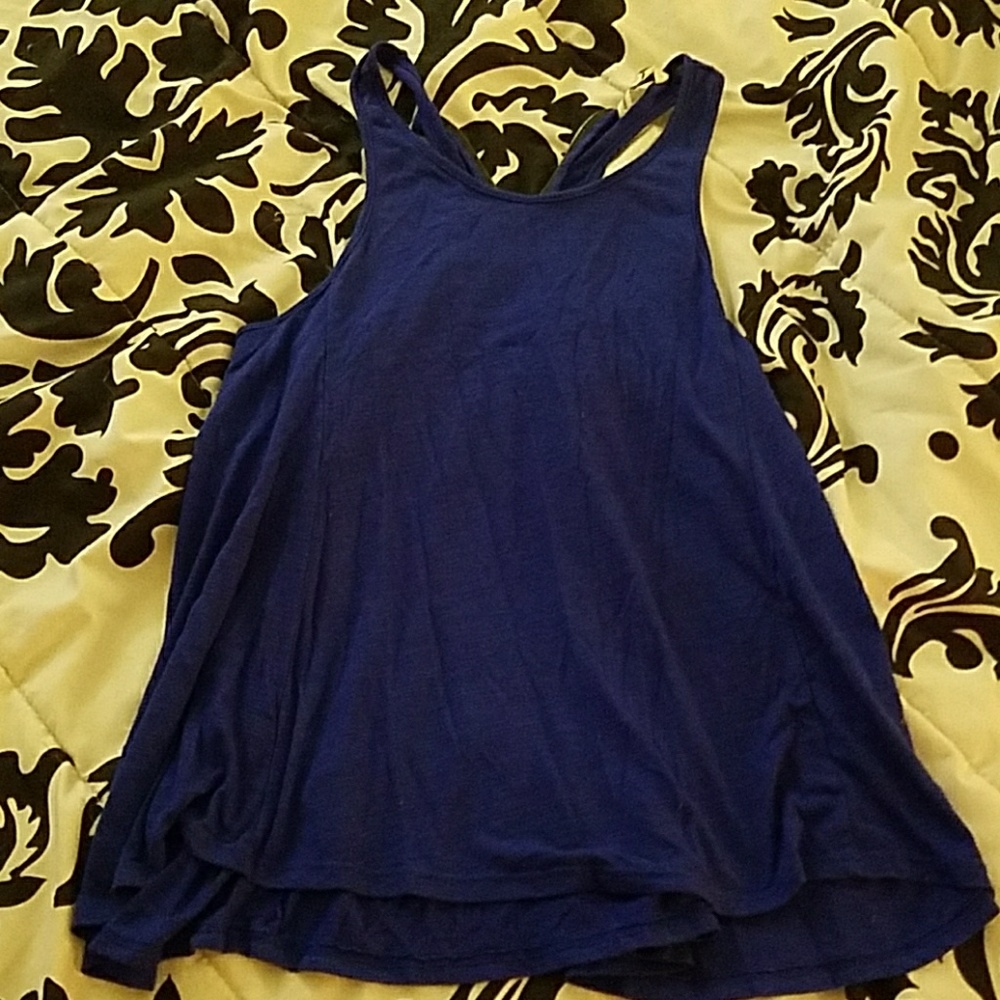 American Eagle Dark purple zipper back tank