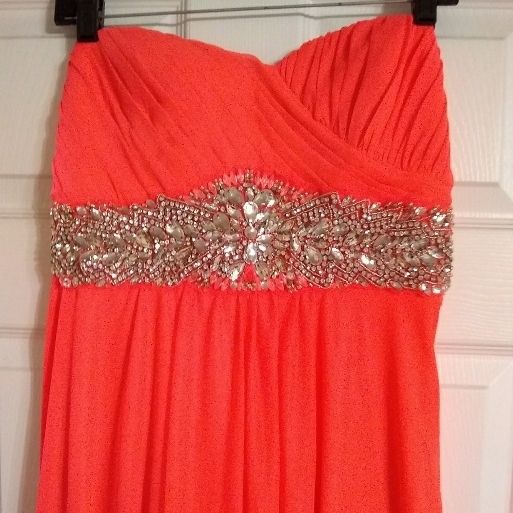 Coral prom dress