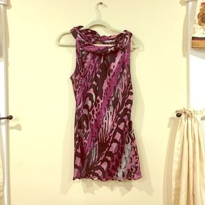 Silky Sleeveless Larry Levine Summer Career Blouse