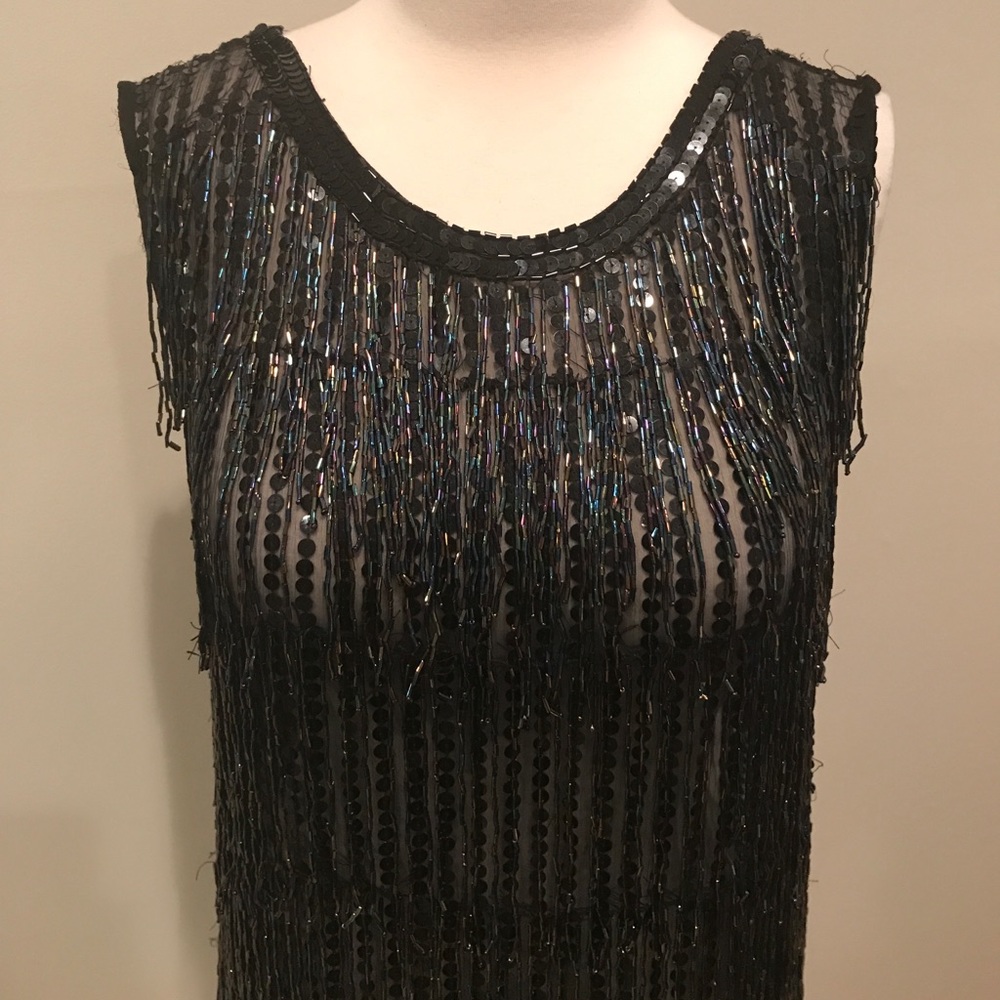 NWOT Free People beaded fringe slip dress - Picture 5 of 7