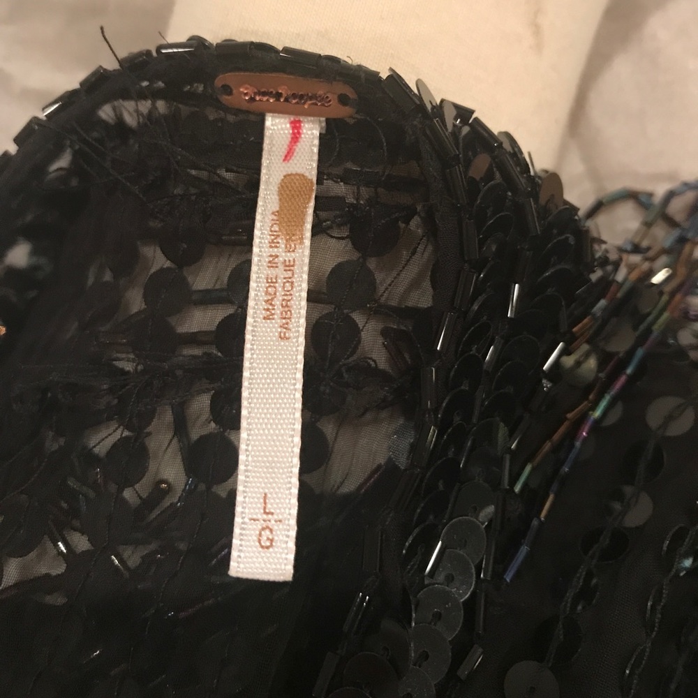 NWOT Free People beaded fringe slip dress - Picture 7 of 7