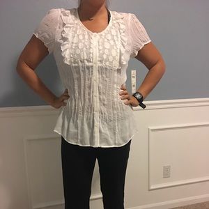 White lace professional blouse