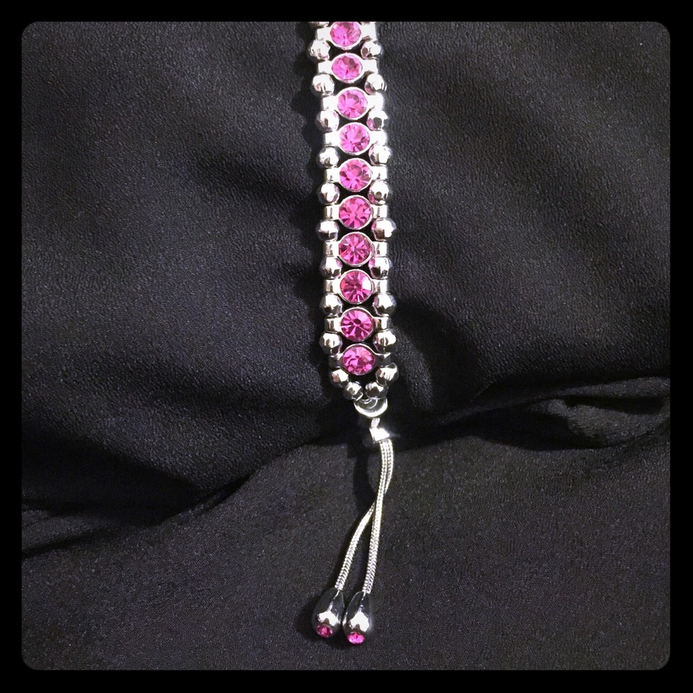 White House Black Market bracelet, silver / pink