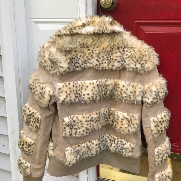 Jacket suede & faux fur - Picture 4 of 4